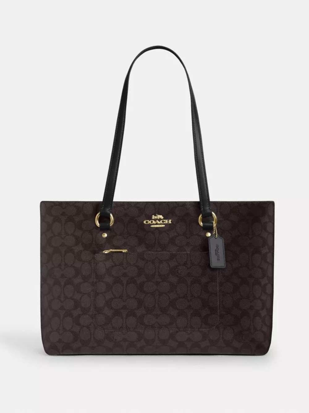 Coach Dark brown station Tote bag.